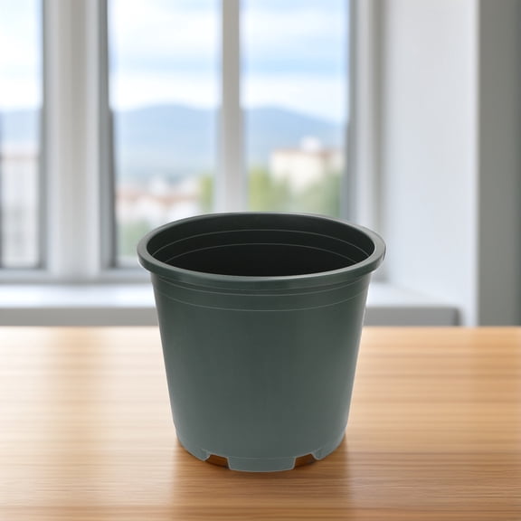 Soimiss Tree Planter Round Plastic Pot Green with Drainage for Storage Container 1Pcs