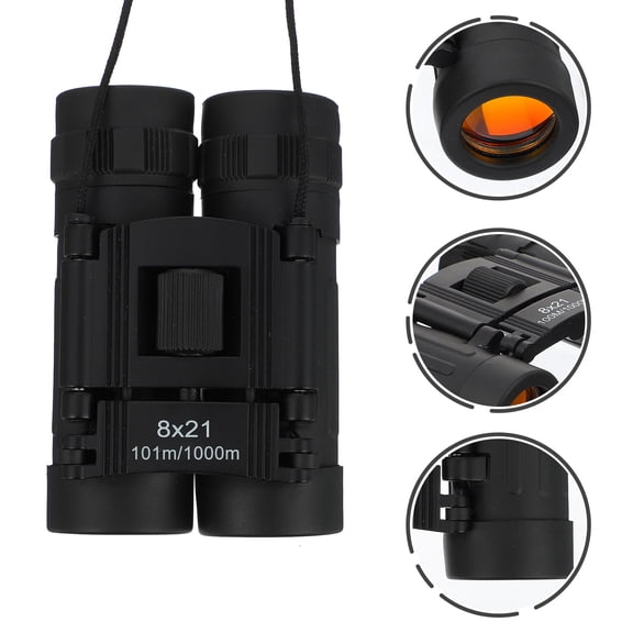Soimiss Pocket Binocular Lightweight Black with Multi Layer Coated Lens for Hiking