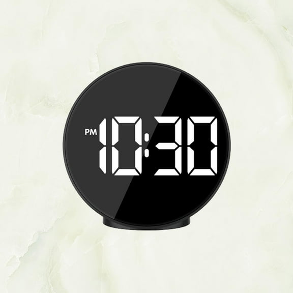 Soimiss Portable Clock Alarm Clock Black Composite Material Technology Style For Work 1Pack