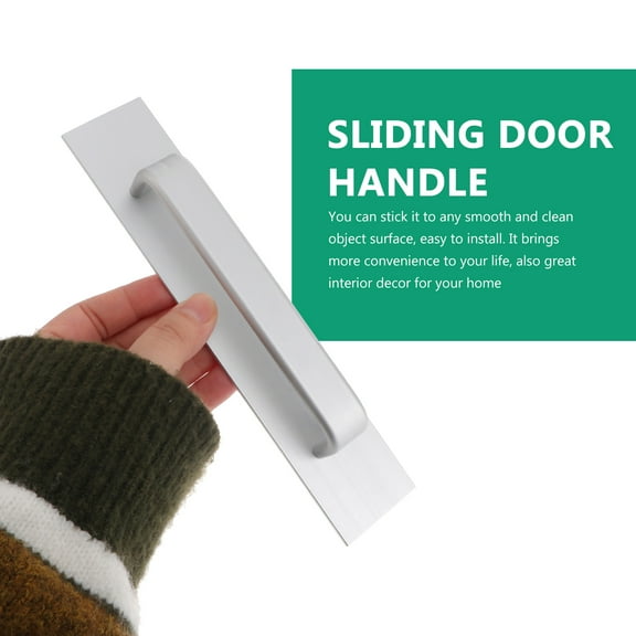 Soimiss Pull Handle for Door Aluminum Alloy Silver No Punching Anti Corrosion for Homeowners 1Pcs