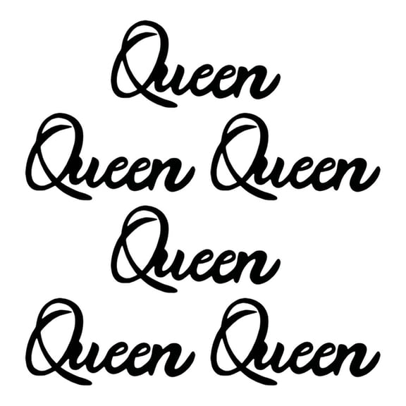 Soimiss Queen Birthday Cake Topper for Party Supplies Acrylic Black 6 Pieces Perfect for Dessert Table Decor