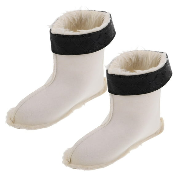 Soimiss Warm and Comfortable Boot Liners, White, Rainproof, for Various Footwear, 1Pair