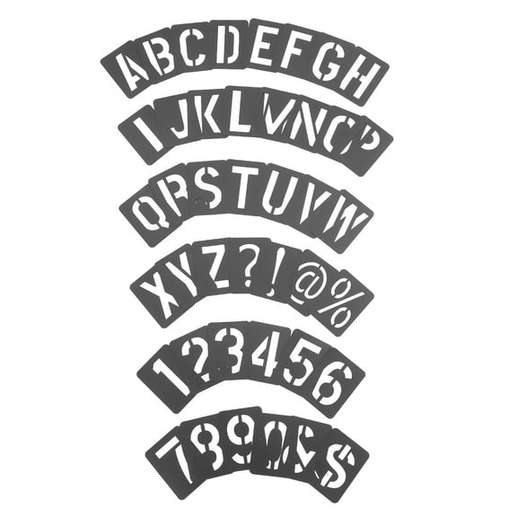 Soimiss 1Set Number Stencils Black Craft Plastic Reusable for Wall and Wood Decor
