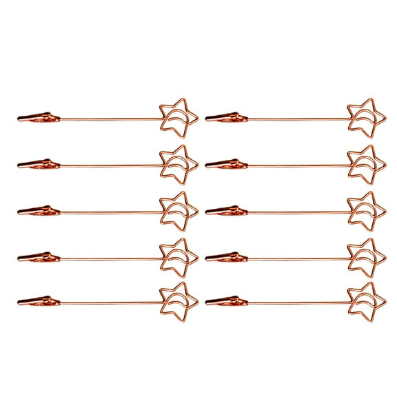 Soimiss 10PCS Note Photo Clip Holder Metal Rose Gold For Holding Memo At Home Use