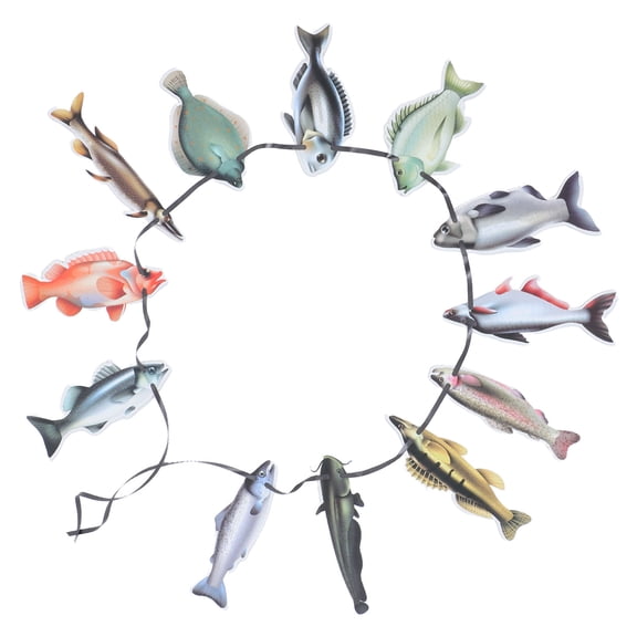 Soimiss Fishing Themed Banner Rustic Decoration