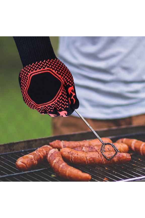 Silicone Mitts for Kitchen Use Baking and Grilling 1 Pair Black