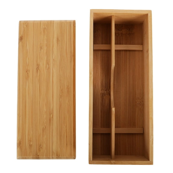 Soimiss Bamboo Kitchen Drawer Organizer for Cutlery Storage Simple 1Set