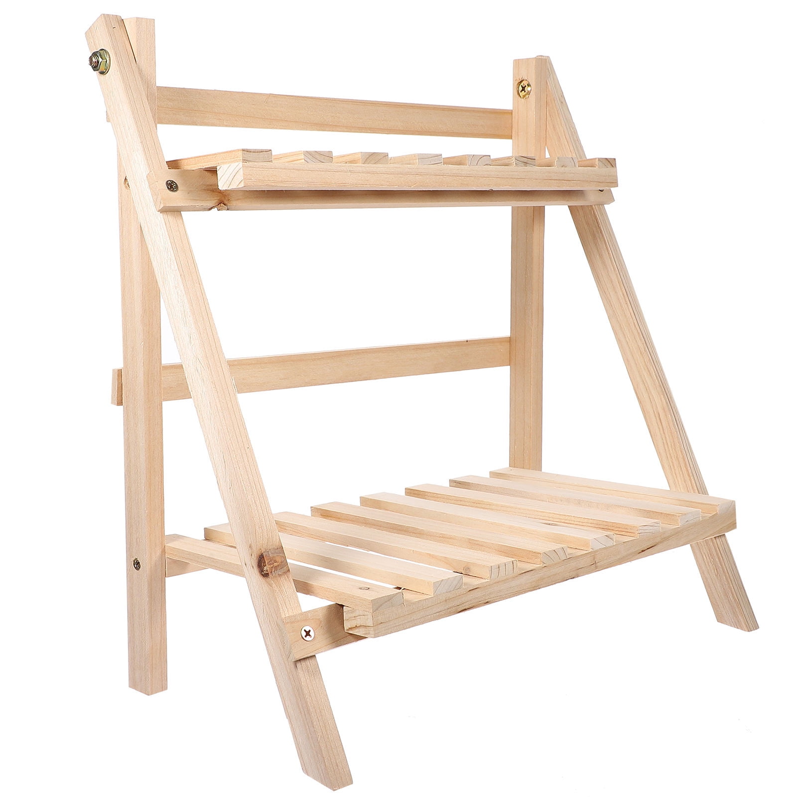Wooden Layered Rack Soimiss Desktop Layered Storage Rack Wooden Beige 1Pack - Walmart.com