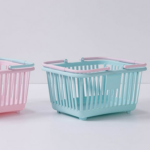 Soimiss Sky-blue Shower Basket Portable for Tidy Up Storage Living Room