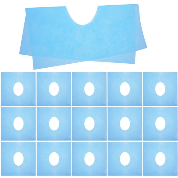 Soimiss Skyblue Disposable Face Massage Covers for Cradle Rest with Hole Ergonomic Design Nonwoven Cloth 100pcs