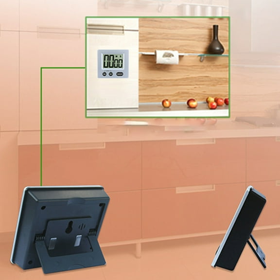 Soimiss Small Digital Timer Electronic Alarm Clock with Multi Color Countdown Function 1Set