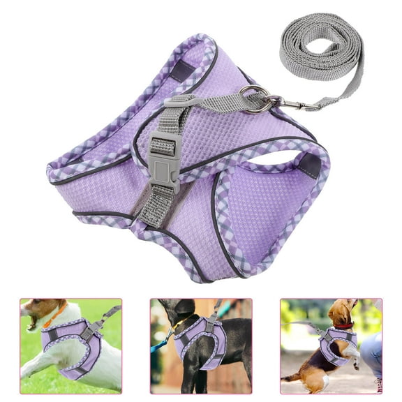 Soimiss 1Set Adjustable Purple Harness for Dogs with Anti Escape Design Comfortable and Fashionable