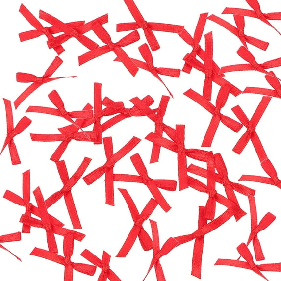 Soimiss Small Red Bows for Crafts and Decoration Made of Cloth Perfect for DIY Gift Wrapping 300pcs