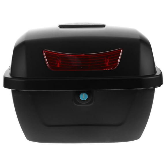 Soimiss Motorcycle Top Box Black Storage Trunk Large Capacity Durable Rear Carrier Case