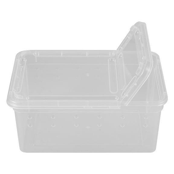 Soimiss Portable Reptile Feeding Box Transparent Acrylic Enclosure Ideal for Tarantula Snake and Frogs
