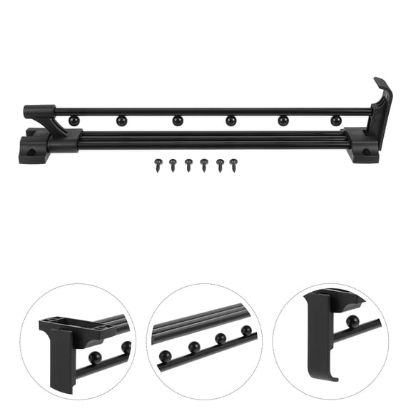 Soimiss Telescopic Black Wardrobe Bar for Closet Clothes Hanging with Space Saving Design