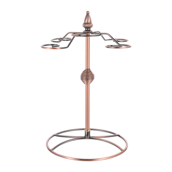 Soimiss Hanging Goblet Rack Wine Glass Holder Iron Brown 1Set
