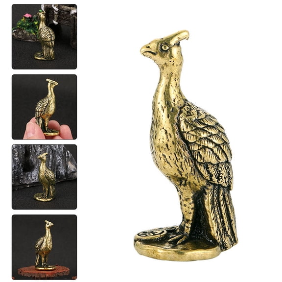 Soimiss Tiny Peacock Figurine Home Decoration Chic and Novel Design 1Pcs