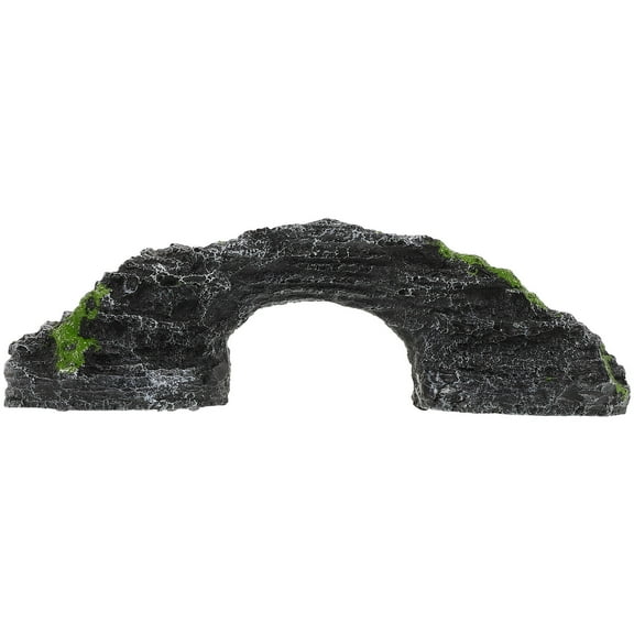 Soimiss Grey Turtle Basking Platform Resin Climbing and Hideout Feature for Turtle and Reptile Tank