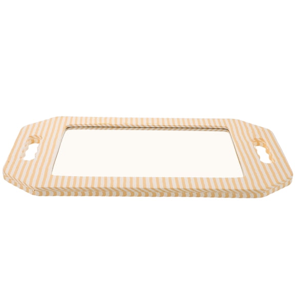 Soimiss Vanity Mirror Handheld Mirror Glass Beige 1Pcs