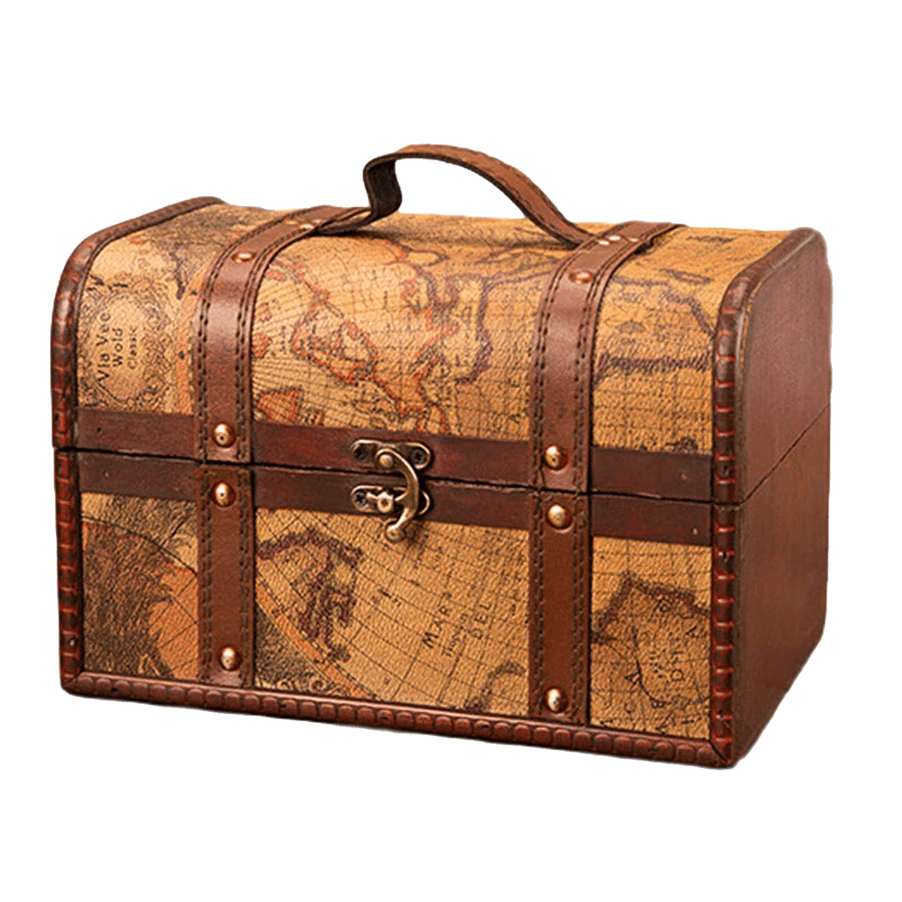Soimiss Assorted Color Waterproof PU Retro Style Treasure Box ...