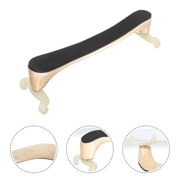 Soimiss Acoustic Violin Shoulder Rest Comfortable Playing Black Wood 1Pcs