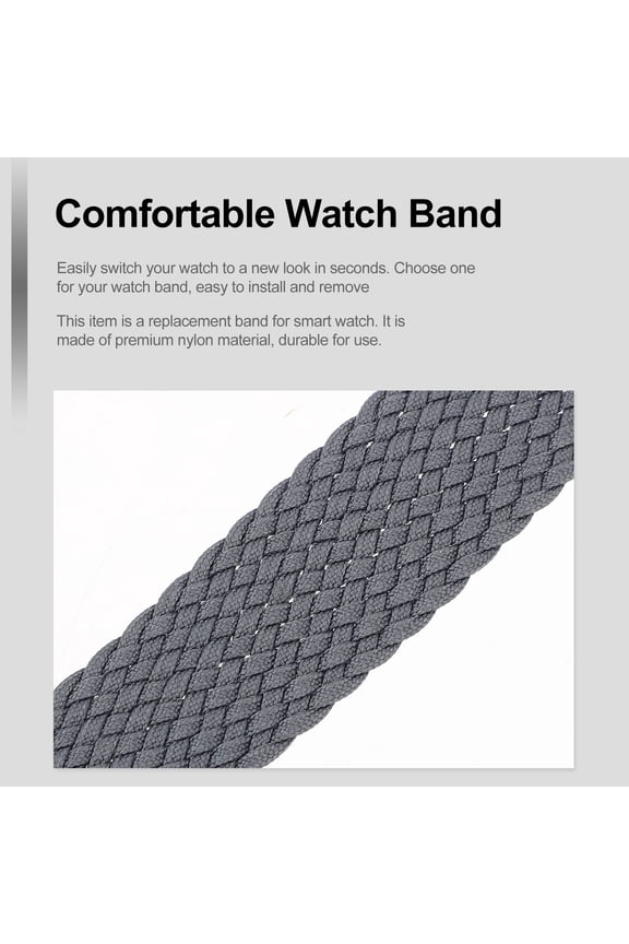 Watch Straps for Men Grey Nylon Replacement Comfortable for Daily Use 1Pcs