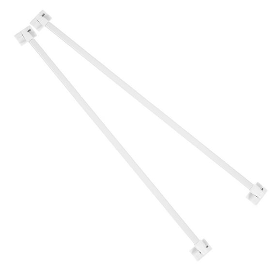 Soimiss 1Pair Adjustable Tension Curtain Rod White No Drill Installation for Shower and Home Use