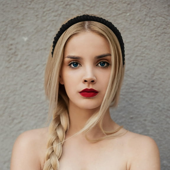 Soimiss Durable Black Twist Headband for Women's with Unique Vintage Design Comfortable Spandex Hair Accessory 100% Quality