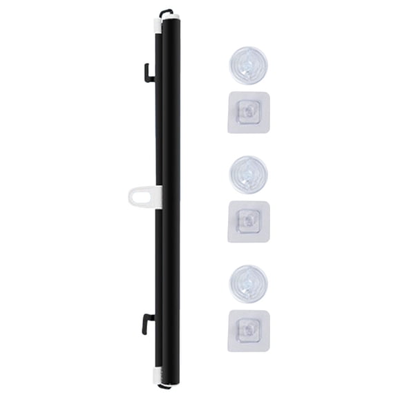 Soimiss Retractable Car Window Shade Windshield Sunshade with Adhesive Hooks Black
