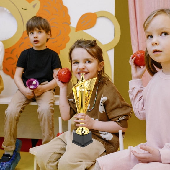 Soimiss Winner Trophy Plastic Golden Recognition For Participants in Competitions 1Pcs