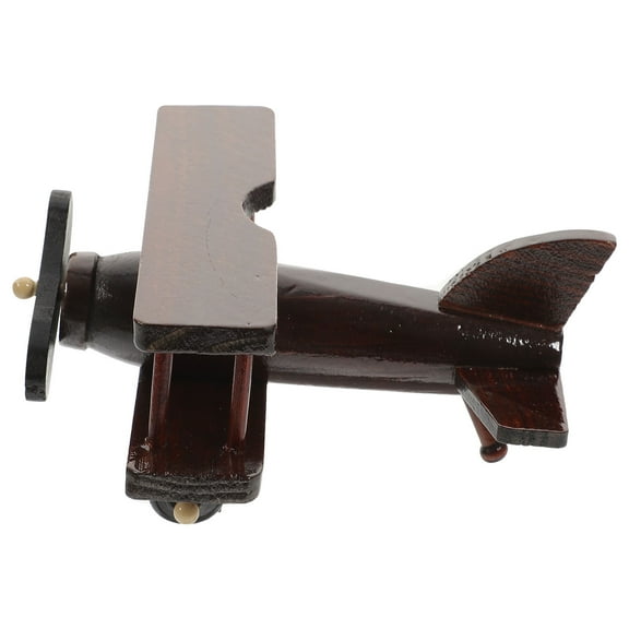 Soimiss Wooden Planes Dark Brown Decorative Toy Planes for Families 1Pack