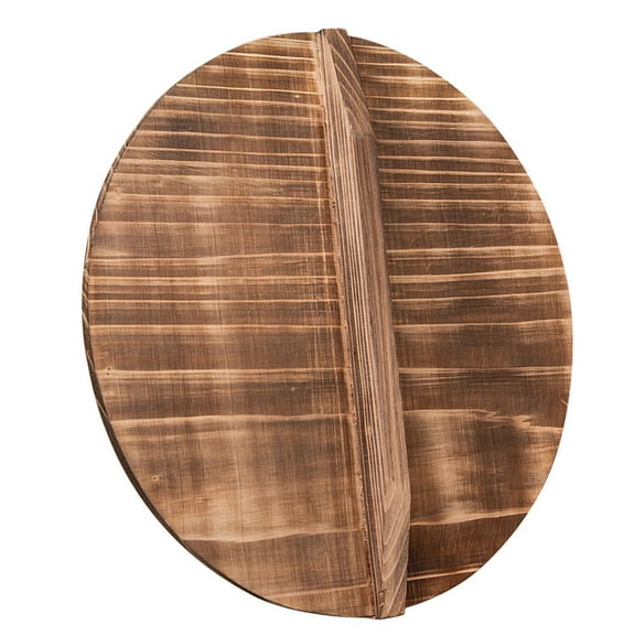 Soimiss Natural Wooden Wok Lid Thickened Light Brown 1Pack