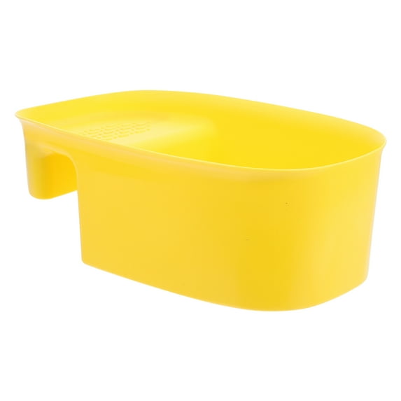 Soimiss 1Pc Yellow Sink Drain Basket Plastic for Kitchen Sink Drain Rack and Storage
