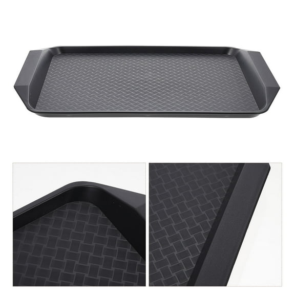 Soimiss Instant Restaurant Serving Tray Black Plastic 1Set