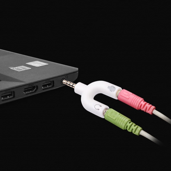 Soimiss White Earphone Splitter U Shape Audio Adapter for Phone Sharing Music with Friends