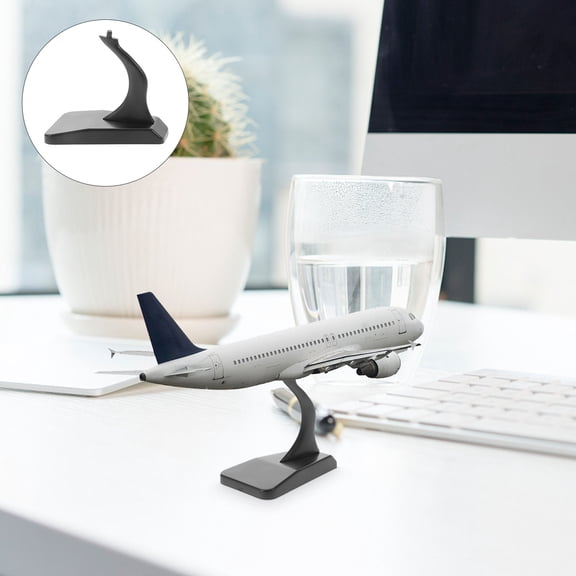 Soimiss Model Plane Exhibition Stand Black Strong Load Bearing Model Aircraft Holder
