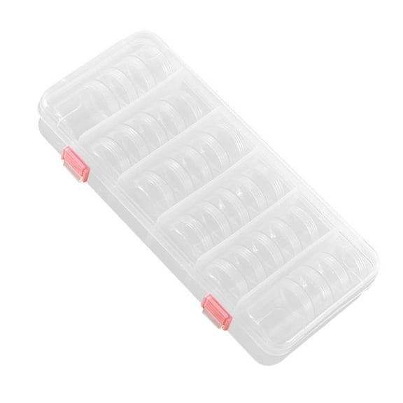 Soimiss nail supply storage Nail Art Tool Box Transparent Style Plastic 1 Set for Office