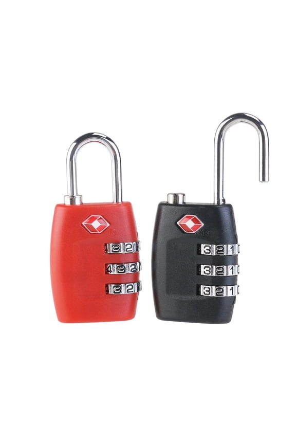 suitcase lock tsa approved TSA-335 Zinc Alloy Red for Luggage Durable 2Pcs