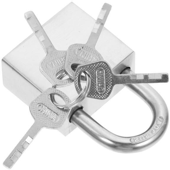Soimiss Anti-Rust Stainless Steel Small Lock with Key Strong Metal Padlock for Family and Office