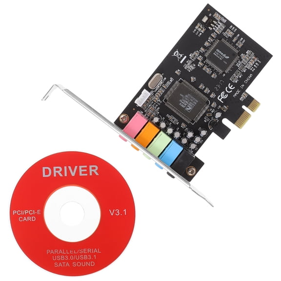 Soimiss Assorted Color Pcie Sound Card for Pc Desktop with 5.1 3D Surround 4 Channel Audio