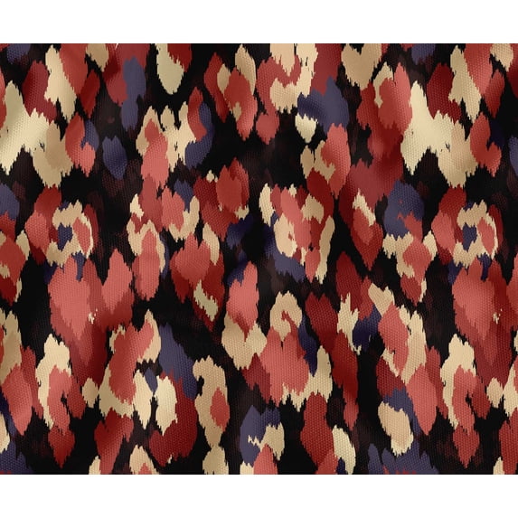 Soimoi 100% Cotton Canvas Fabric - Watercolor Print, Black | 56" Wide | Sold by The Yard | Medium Weight Upholstery Fabric for Home Dcor, Bags & DIY Projects