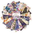 thumbnail image 1 of Soimoi 40 Pcs Cotton Fabric Squares Bundles Charm Packs for Quilting, Fat Quarter Layer Cakes, Fabric Scraps for Crafts,Precuts Quilt Squares 5 x 5 inches, DIY Fabric Bundle - Japanese Serenity, 1 of 8