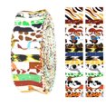 thumbnail image 1 of Soimoi 40Pcs Animal Print Precut Fabrics Strips Roll Up 1.5x42inches Cotton Jelly Rolls For Quilting - Multicolor, 1 of 1