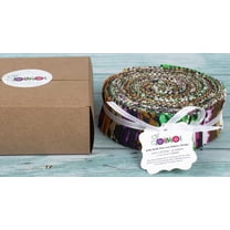 Soimoi 40Pcs Animals Print Precut Fabrics Strips Roll Up 1.5x42inches Cotton Jelly Rolls For Quilting - Multicolor