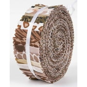 Soimoi 40Pcs Animals Print Precut Fabrics Strips Roll Up 1.5x42inches Cotton Jelly Rolls For Quilting - Purple