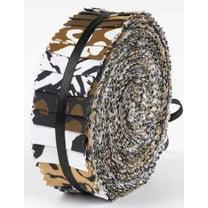 Soimoi 40Pcs Animals Print Precut Fabrics Strips Roll Up 1.5x42inches Cotton Jelly Rolls For Quilting - Purple