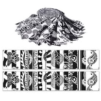 Soimoi 40Pcs Block & Paisley Print Precut Fabrics Strips Roll Up 1.5 inches Cotton Jelly Rolls For Quilting - White & Black