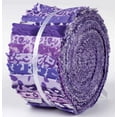 thumbnail image 1 of Soimoi 40Pcs Floral Artistic Print Cotton Precut Fabrics For Quilting Craft Strips 2.5x42inches Jelly Roll - Violet, 1 of 9