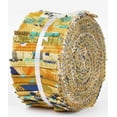 thumbnail image 1 of Soimoi 40Pcs Geometric & Texture Print Cotton Precut Fabrics For Quilting Craft Strips 2.5x42inches Jelly Roll - Yellow, 1 of 2